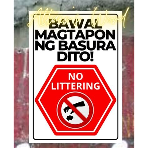 basura signage|no grocery cart littering signs.